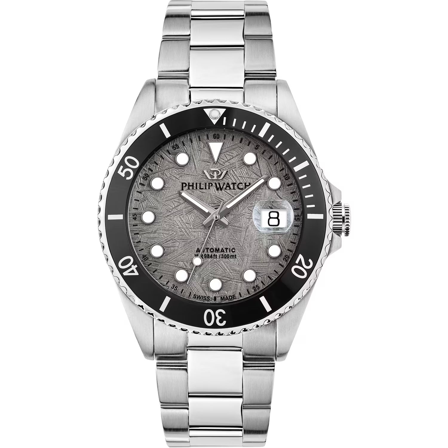 Philip Watch Caribe Diving Automatico Swiss Made Silver 42mm R8223597119 orologio uomo acciaio vetro zaffiro