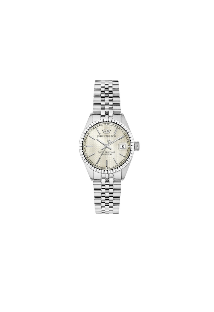 Philip Watch Caribe R8253597539 – Orologio donna quarzo Swiss Made, acciaio, quadrante grigio, vetro zaffiro, 31mm