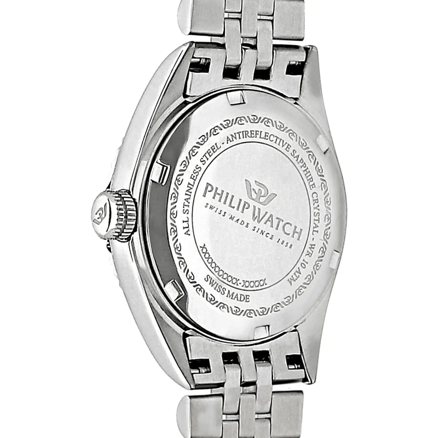 Philip Watch Caribe R8253597539 – Orologio donna quarzo Swiss Made, acciaio, quadrante grigio, vetro zaffiro, 31mm