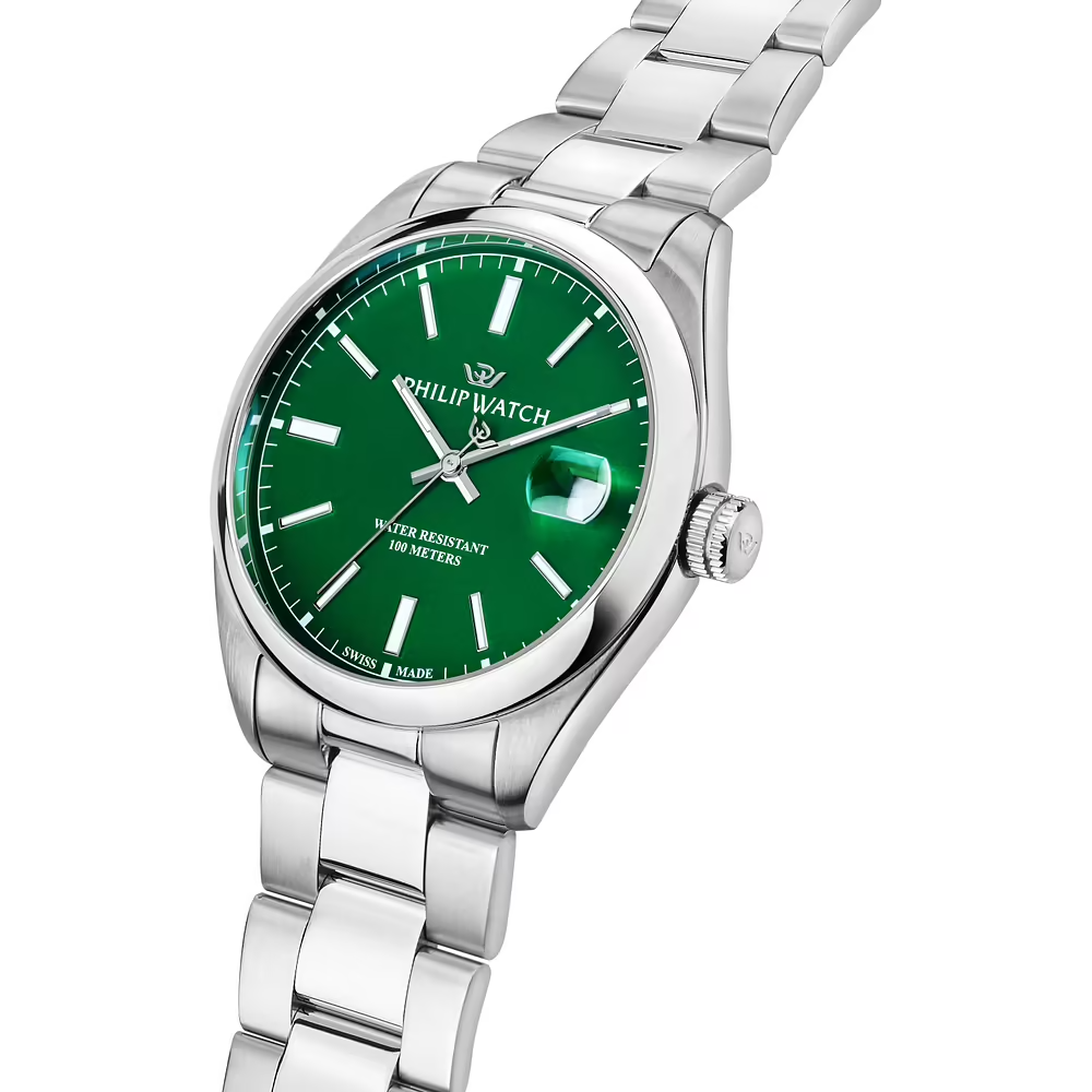 Philip Watch Caribe Urban R8253597117 Combo Set con penna orologio uomo Swiss Made 39 mm acciaio silver vetro zaffiro