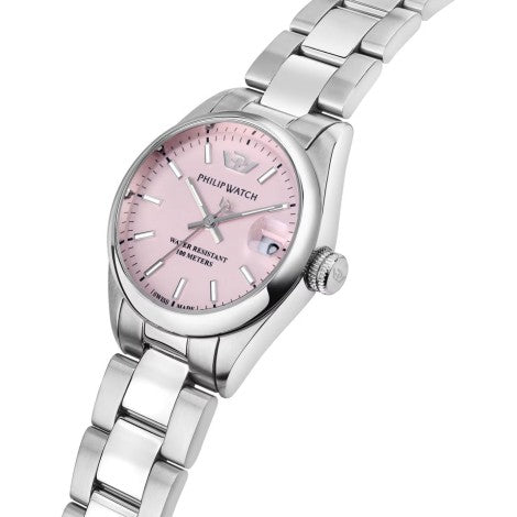 Philip Watch Caribe Urban R8253597646 orologio donna 31 mm con quadrante rosa, cassa in acciaio e bracciale argentato.