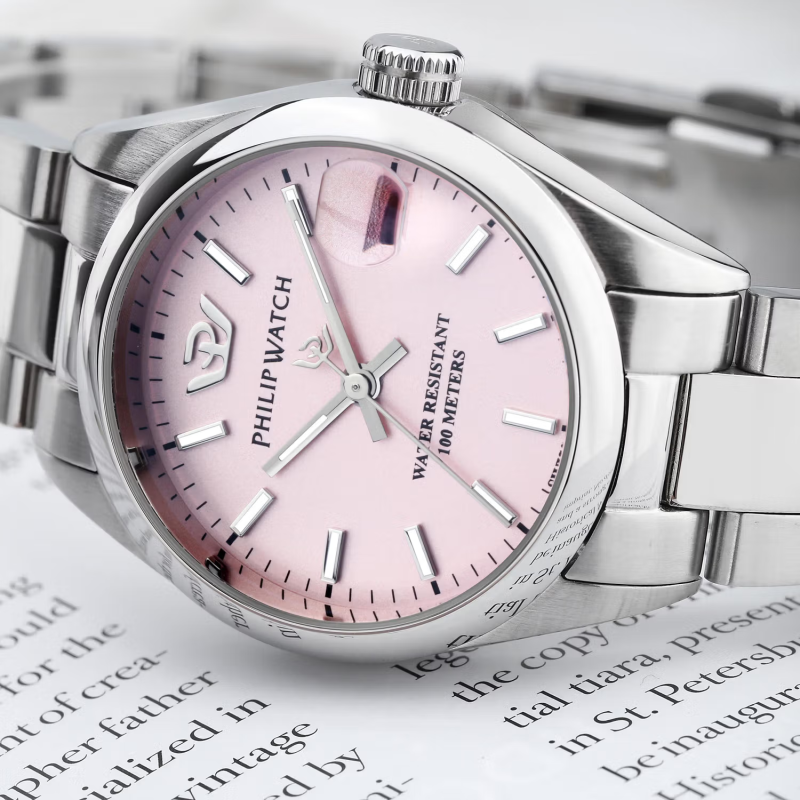 Philip Watch Caribe Urban R8253597646 orologio donna 31 mm con quadrante rosa, cassa in acciaio e bracciale argentato.