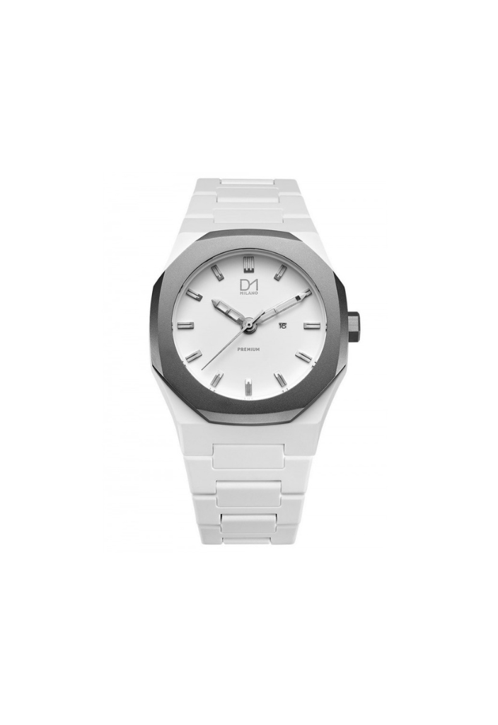 D1 Milano A-PR08 – Orologio Unisex con Cassa da 40mm e Design Elegante in Policarbonato Bianco