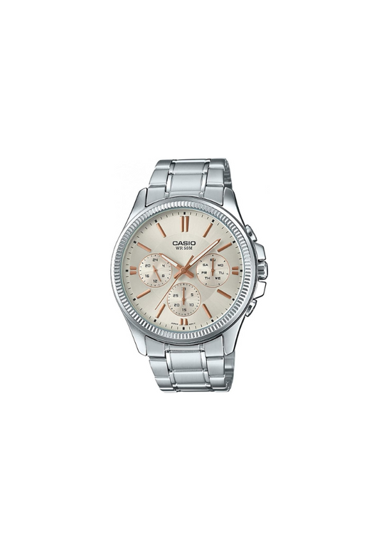 Orologio Casio MTP-1375D-7A2 champagne in acciaio