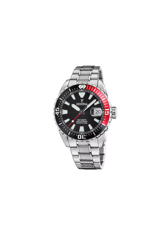 Festina F20669/6 – Orologio al quarzo con quadrante nero e cassa 41 mm in acciaio
