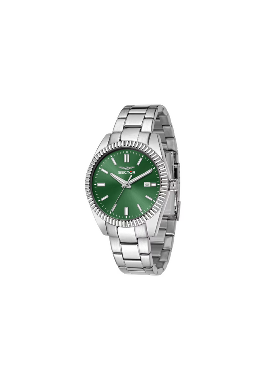 Sector  verde R3253240048 – cassa in acciaio con lunetta zigrinata
