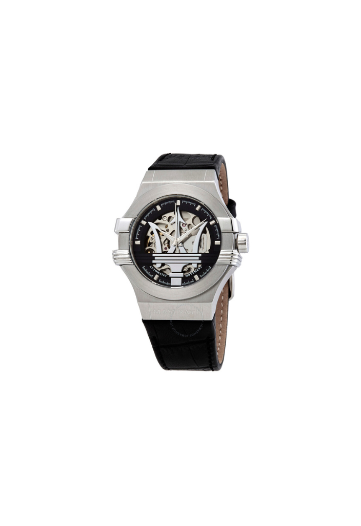 Orologio Maserati R8821108001 Automatico Uomo Scheletrato Pelle Nero 42mm