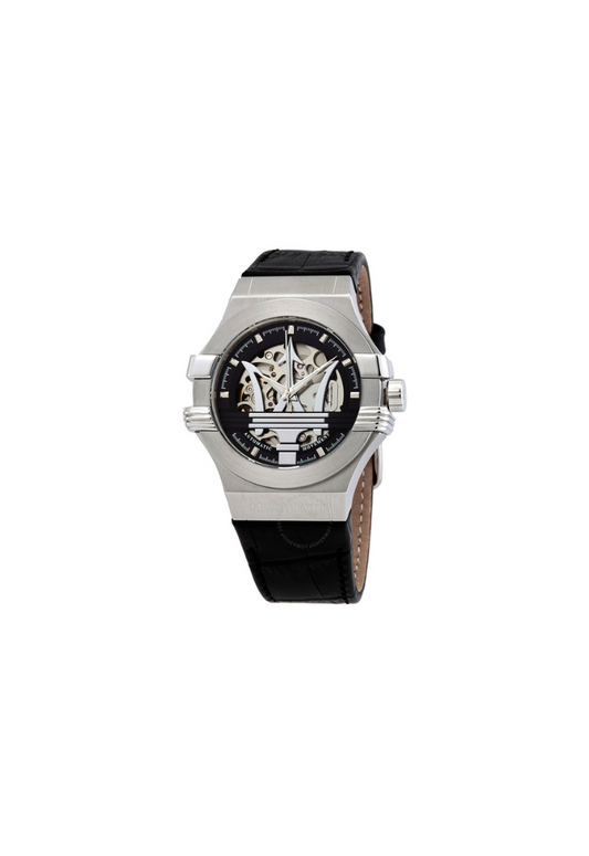 Orologio Maserati R8821108001 Automatico Uomo Scheletrato Pelle Nero 42mm