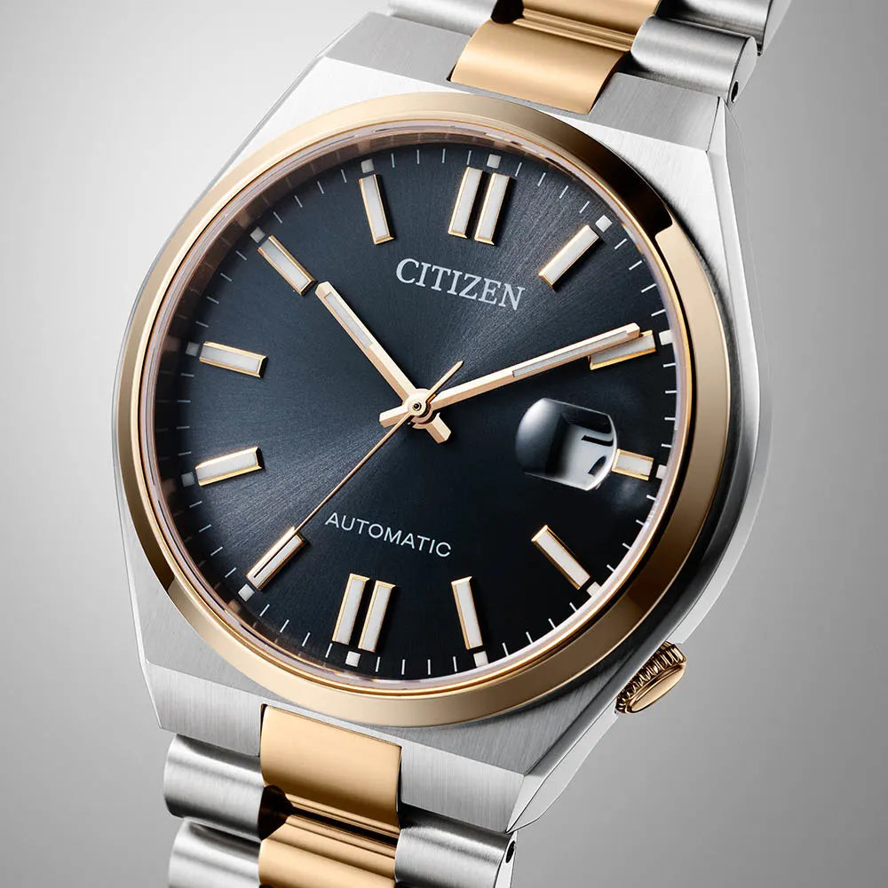 Citizen TSUYOSA Automatic 8210 Grey Dial – Orologio Meccanico Uomo Bicolore Acciaio/Oro Rosa – Cod. NJ0154-80H