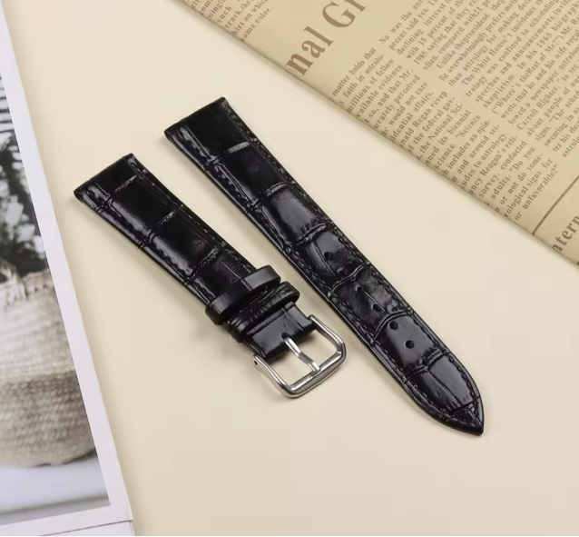 Black Leather Strap - Classic Elegant Replacement