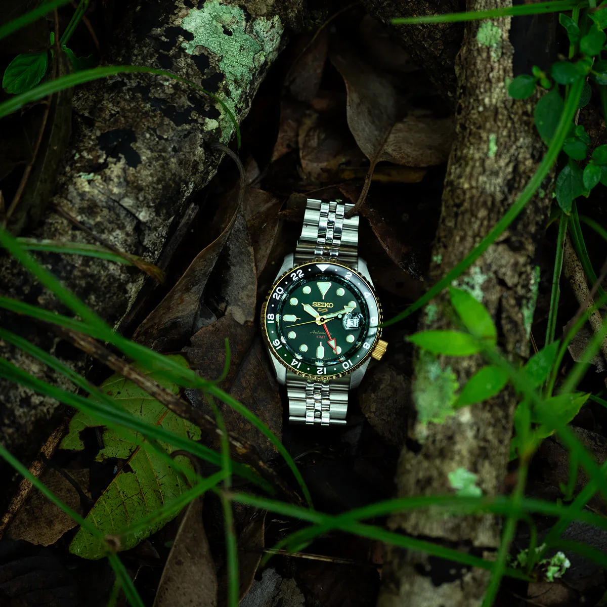 Seiko 5 Sports Forest Green Sunrise GMT Automatico SSK050K1 edizione limitata 2025 pezzi quadrante verde cassa acciaio 42,5 mm orologio uomo Seiko GMT