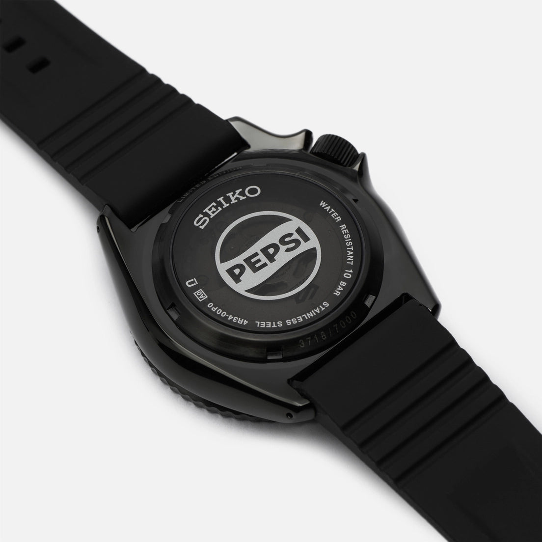 Seiko 5 Sports GMT Pepsi Limited Edition SSK047K1 orologio automatico uomo quadrante nero lunetta Pepsi rossa blu calibro 4R34 cassa acciaio 42,5 mm
