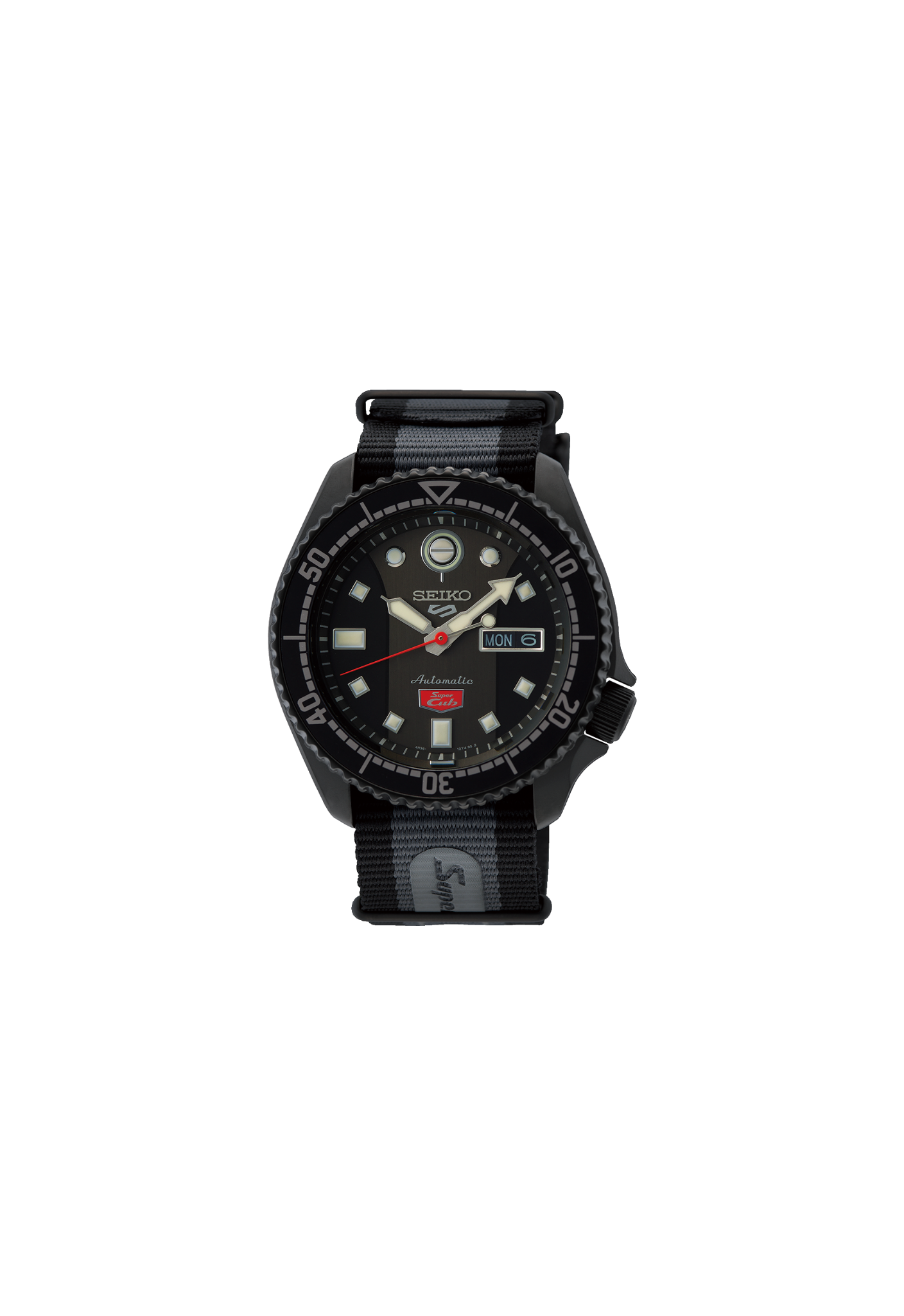 Seiko 5 Sports Honda Super Cub Limited Edition SRPJ75K1 orologio automatico 42,5 mm calibro 4R36 edizione limitata moto Honda vintage motociclisticov
