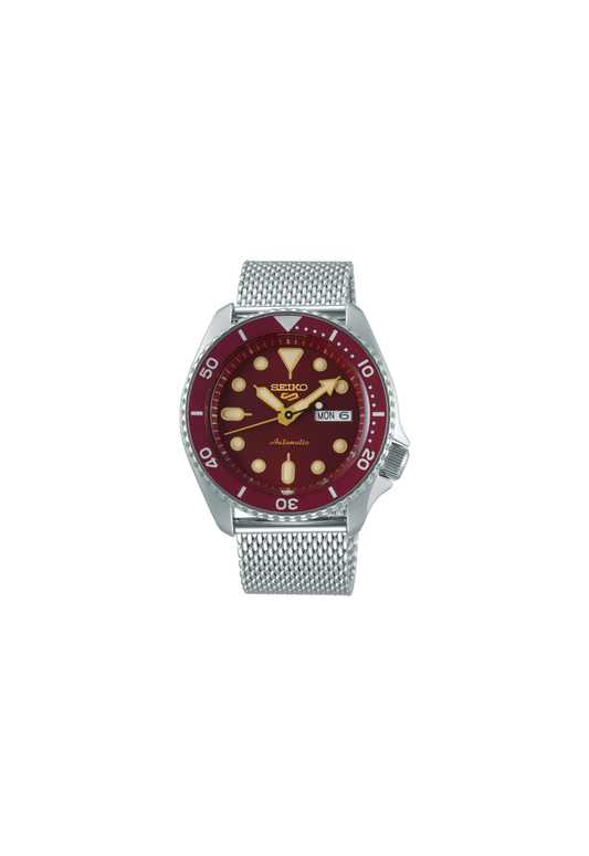 Seiko 5 Sports SRPD69K1 automatico 42,5mm quadrante rosso rubino acciaio uomo