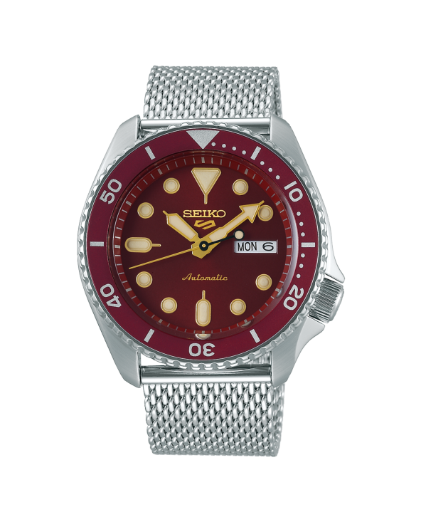 Seiko 5 Sports SRPD69K1 automatico 42,5mm quadrante rosso rubino acciaio uomo
