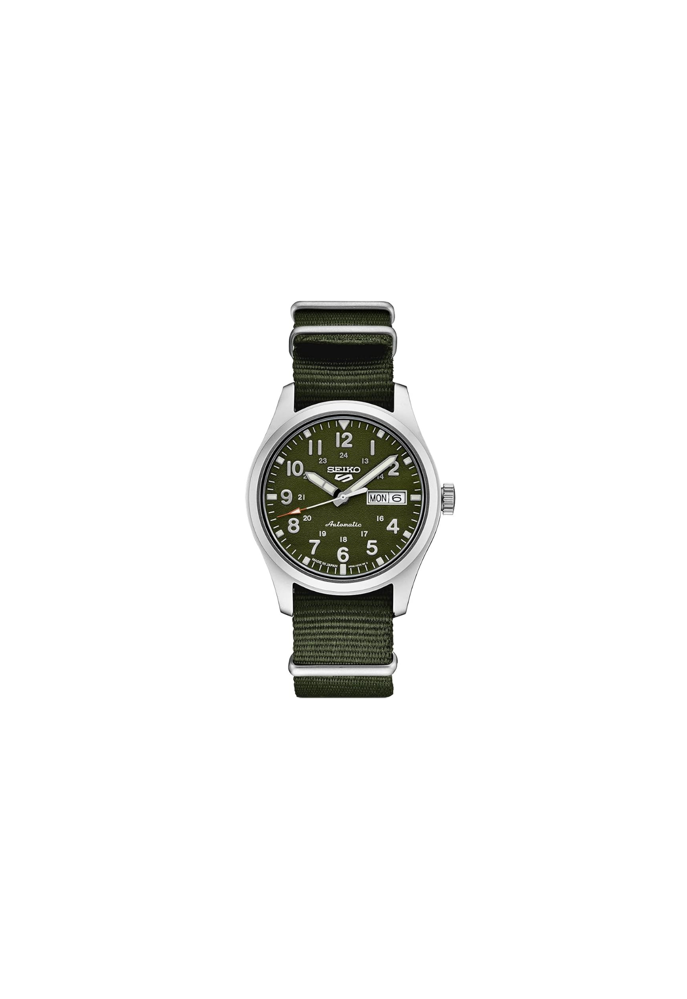Seiko 5 Sports SRPG33K1 automatico verde 39.4mm nylon calibro 4R36 uomo field watch