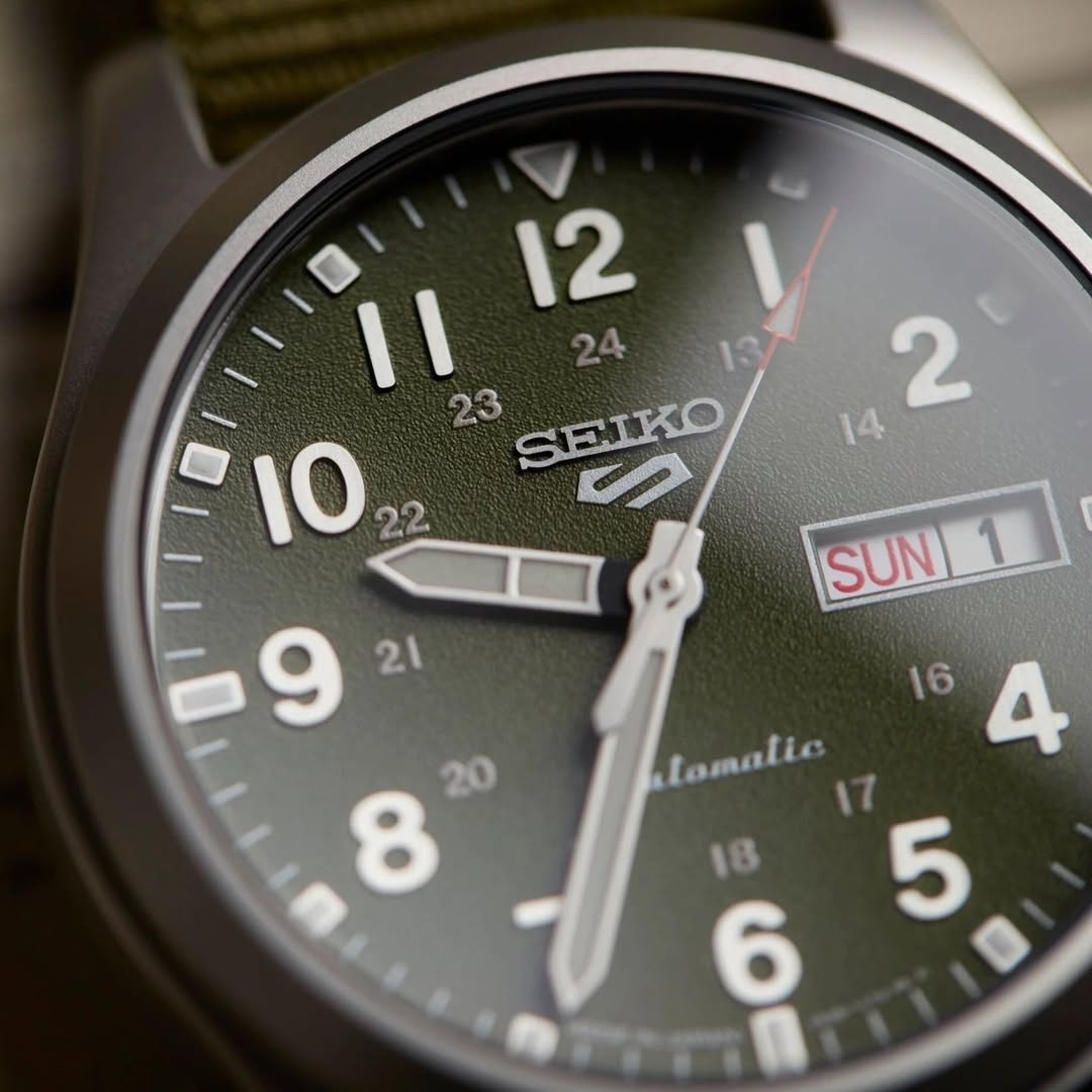 Seiko 5 Sports SRPG33K1 automatico verde 39.4mm nylon calibro 4R36 uomo field watch