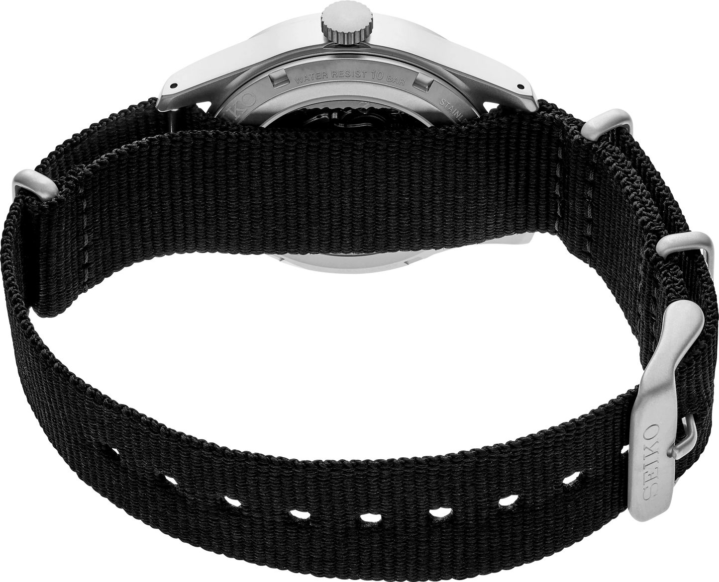 Seiko 5 Sports SRPG37 automatico nero 39.4mm nylon calibro 4R36 uomo field watch