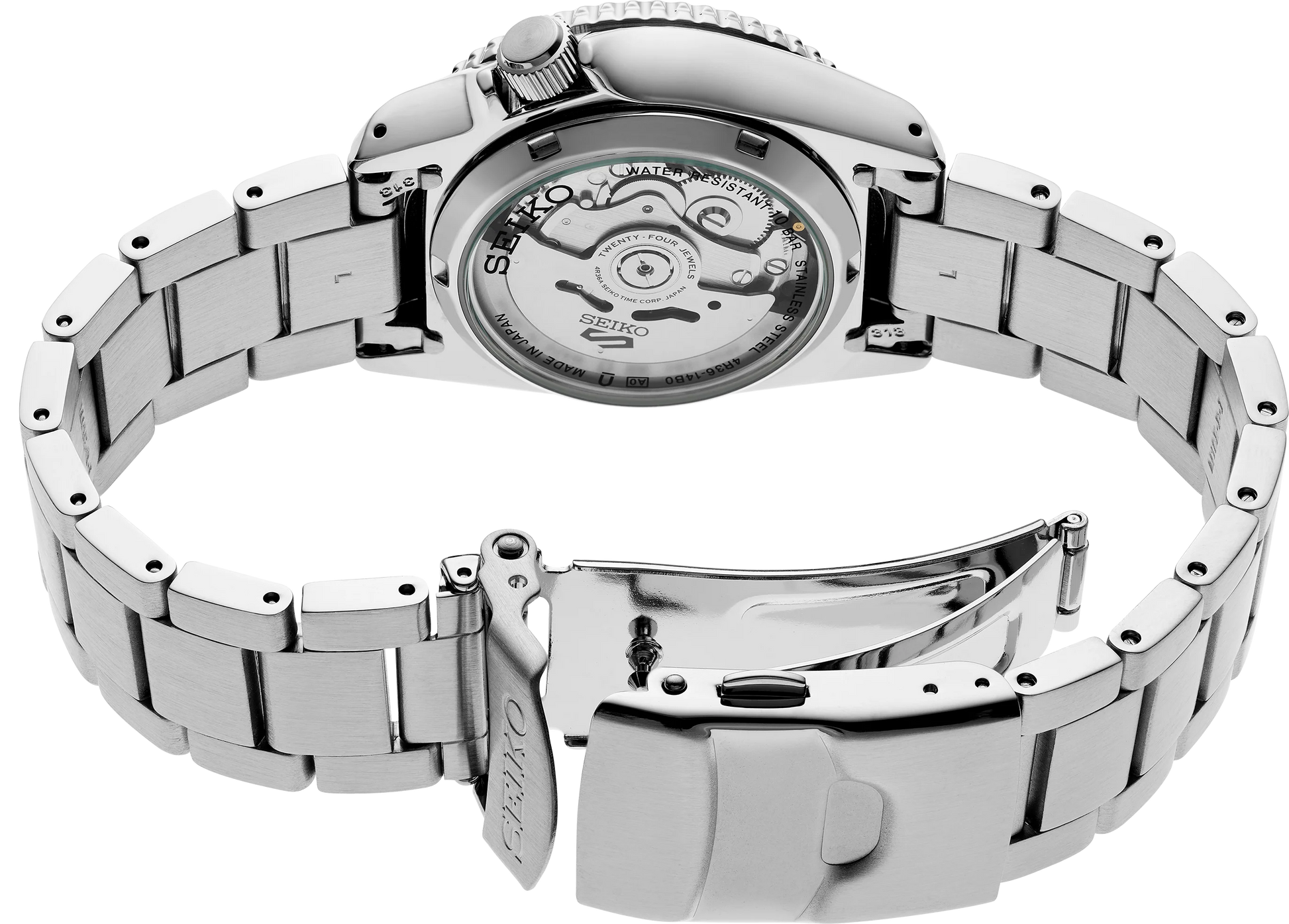 Seiko 5 Sports SRPK33K1 automatico quadrante blu 38mm acciaio calibro 4R36 uomo