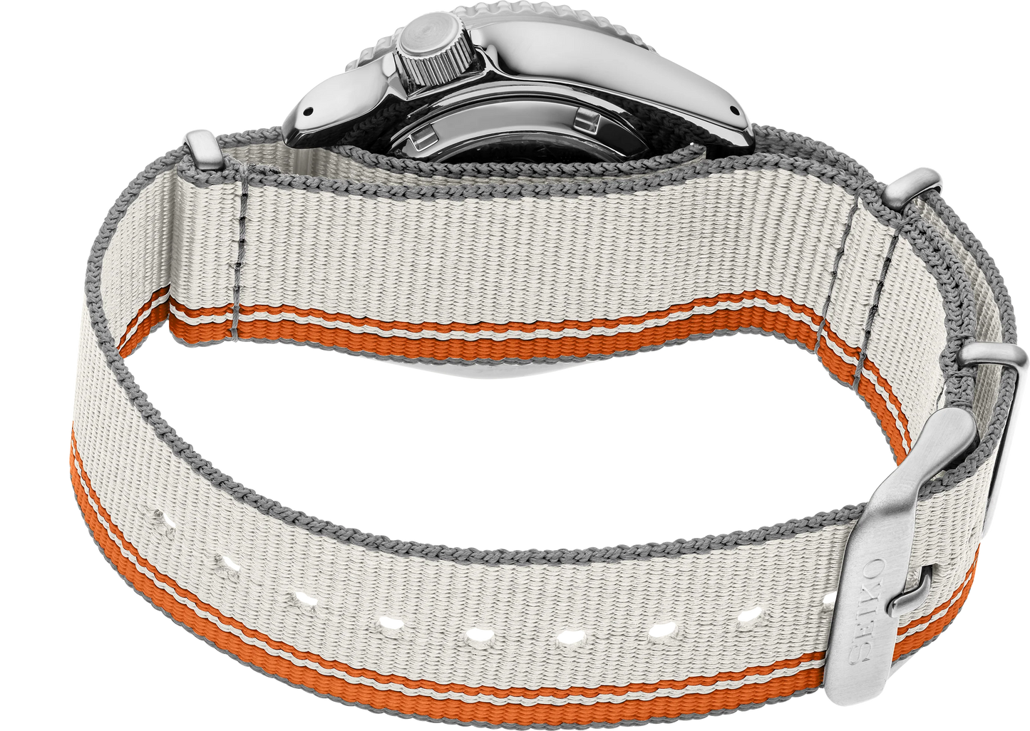Seiko 5 Sports SRPK73 automatico 42.5mm quadrante arancione cinturino nylon grigio-arancione calibro 4R36