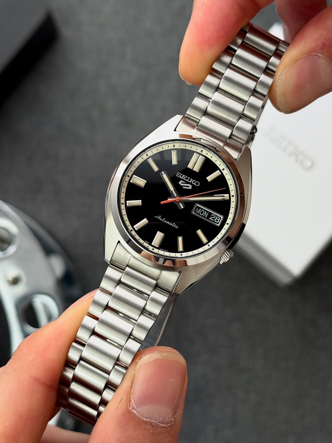 Seiko 5 Sports SRPK89K1 automatico nero 37.4mm acciaio calibro 4R36 uomo