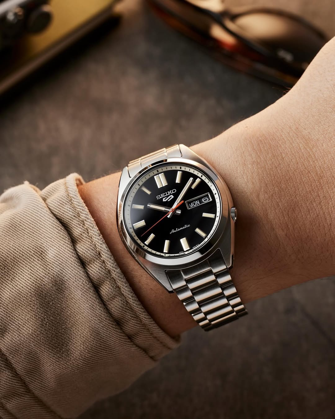 Seiko 5 Sports SRPK89K1 automatico nero 37.4mm acciaio calibro 4R36 uomo