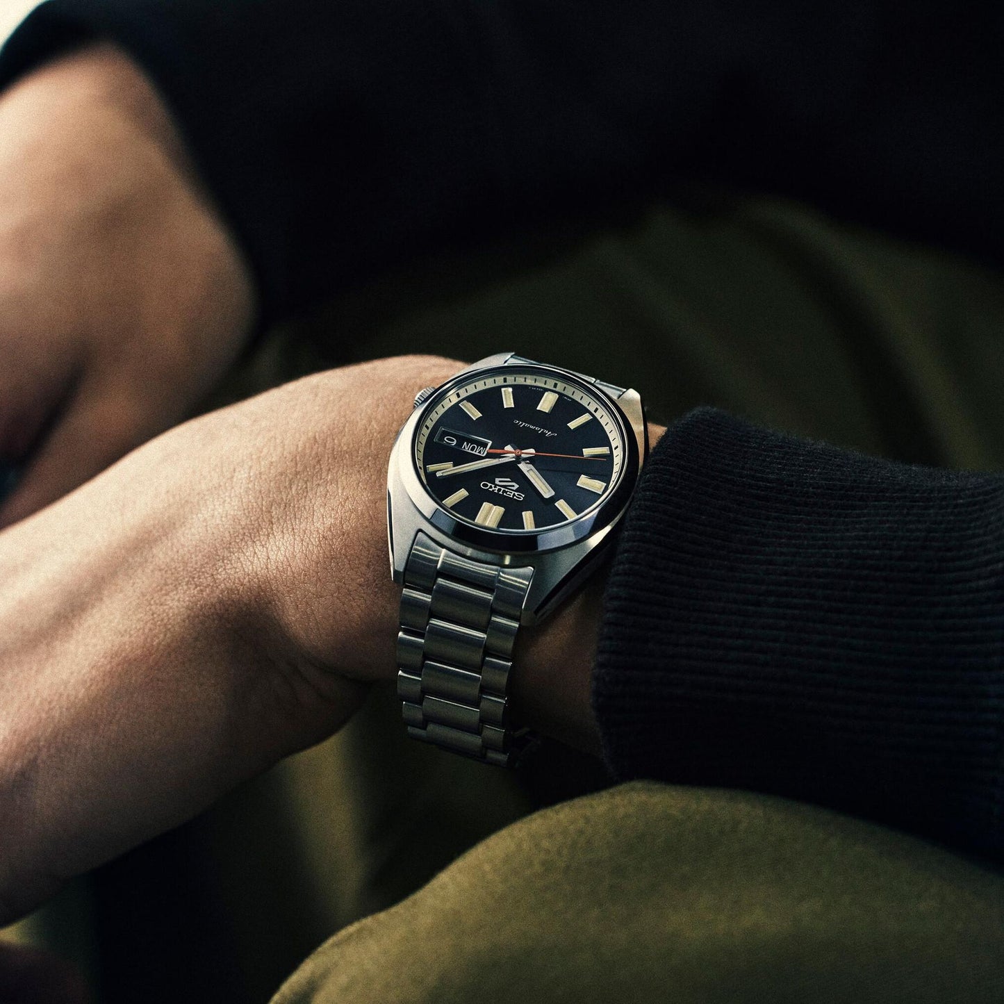 Seiko 5 Sports SRPK89K1 automatico nero 37.4mm acciaio calibro 4R36 uomo