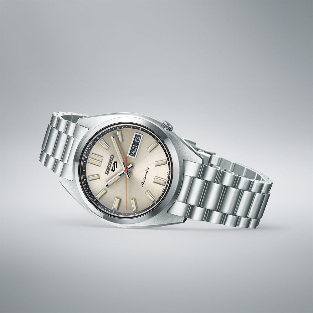 Seiko 5 Sports SRPK91K1 automatico avorio 37.4mm acciaio calibro 4R36 uomo