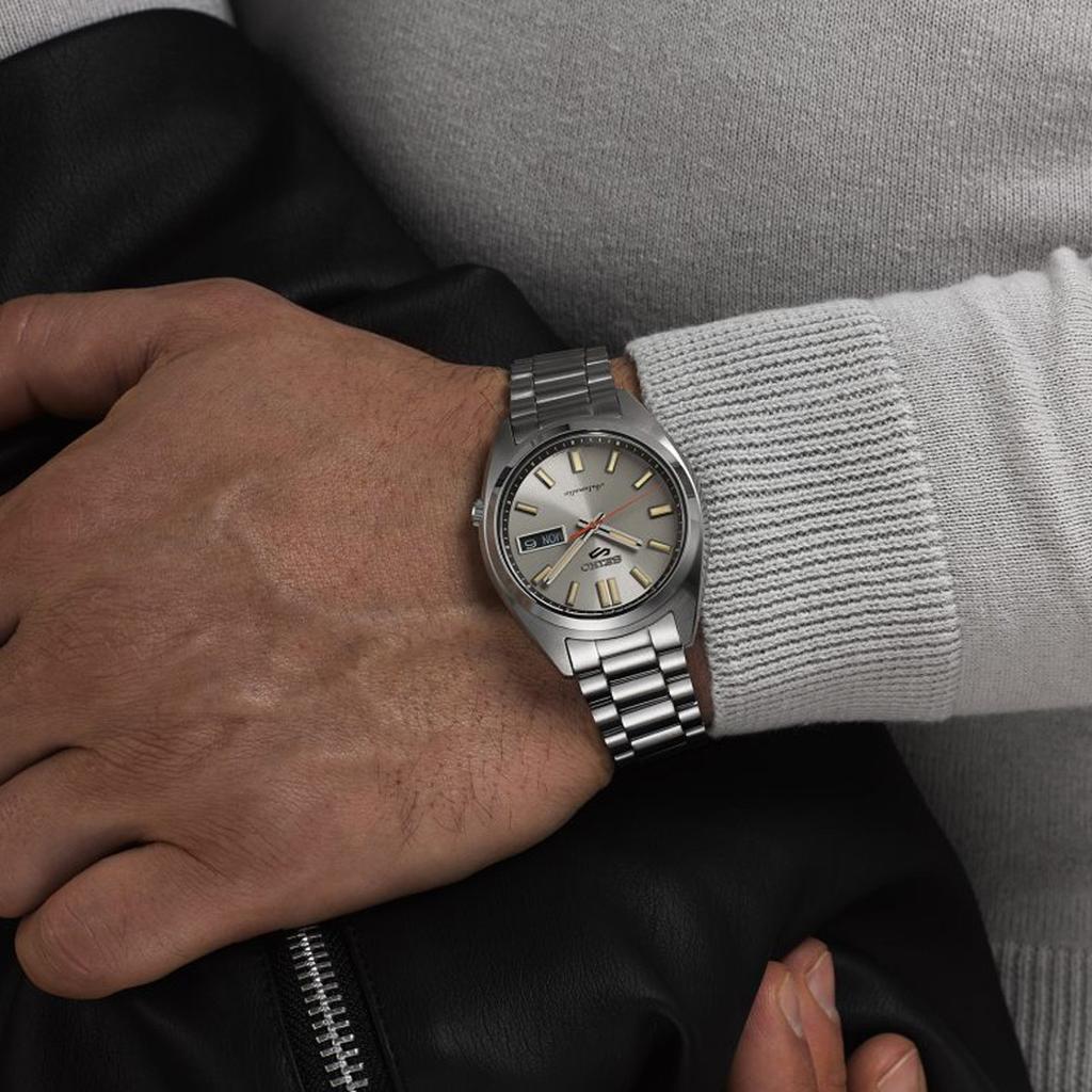Seiko 5 Sports SRPK91K1 automatico avorio 37.4mm acciaio calibro 4R36 uomo