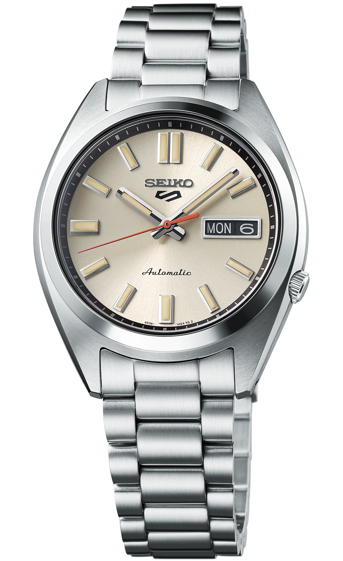 Seiko 5 Sports SRPK91K1 automatico avorio 37.4mm acciaio calibro 4R36 uomo