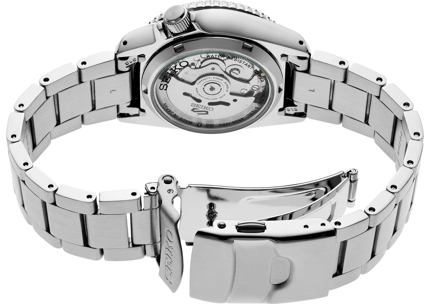 Seiko 5 Sports SRPL77 automatico 38mm acciaio quadrante blu calibro 4R36 uomo