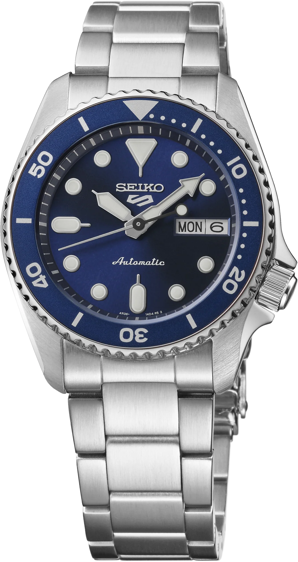 Seiko 5 Sports SRPL77 automatico 38mm acciaio quadrante blu calibro 4R36 uomo