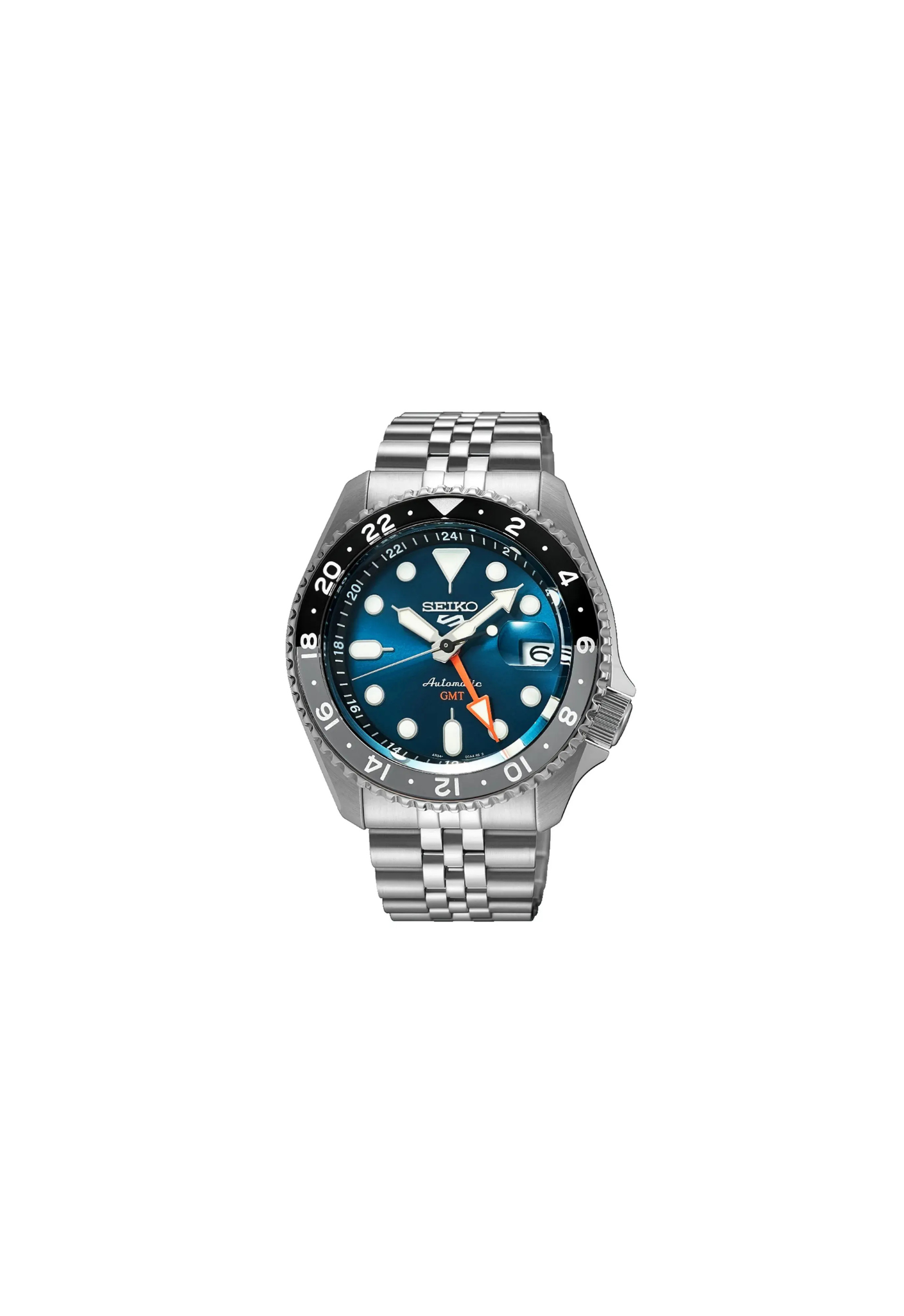 Seiko 5 Sports SSK045K1 GMT automatico sunray blue 42,5 mm acciaio inox calibro 4R34