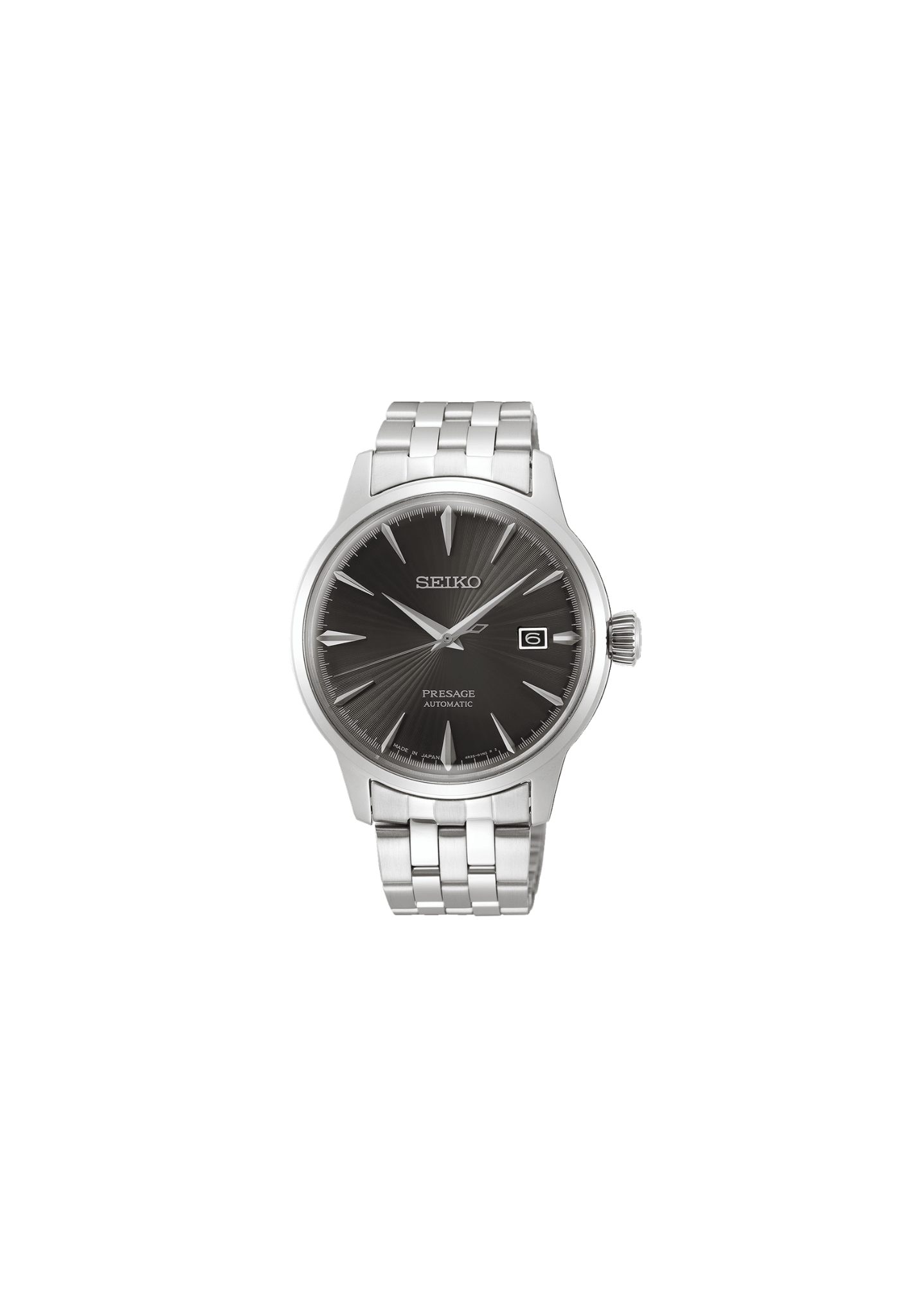 Seiko Presage SRPE17J1 automatico quadrante nero 40.5mm acciaio Hardlex fondello a vista