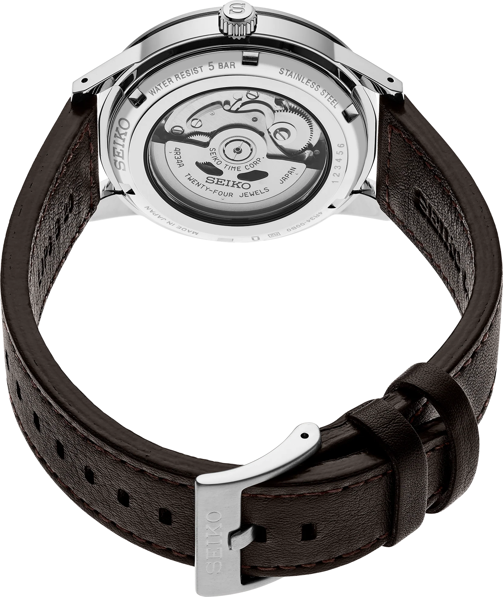 Seiko Presage Style 60’s SSK013J1 – Automatico GMT – Quadrante fumé grigio – Cassa acciaio 40,8 mm – Cinturino pelle marrone – Vintage elegante