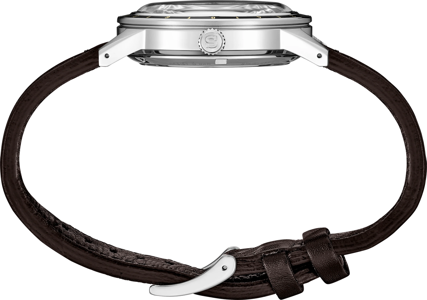 Seiko Presage Style 60’s SSK013J1 – Automatico GMT – Quadrante fumé grigio – Cassa acciaio 40,8 mm – Cinturino pelle marrone – Vintage elegante