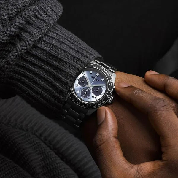 Seiko Prospex Speedtimer Solar Chronograph SSC935P1 – Orologio quarzo solare azzurro e nero 41,4mm acciaio con vetro zaffiro