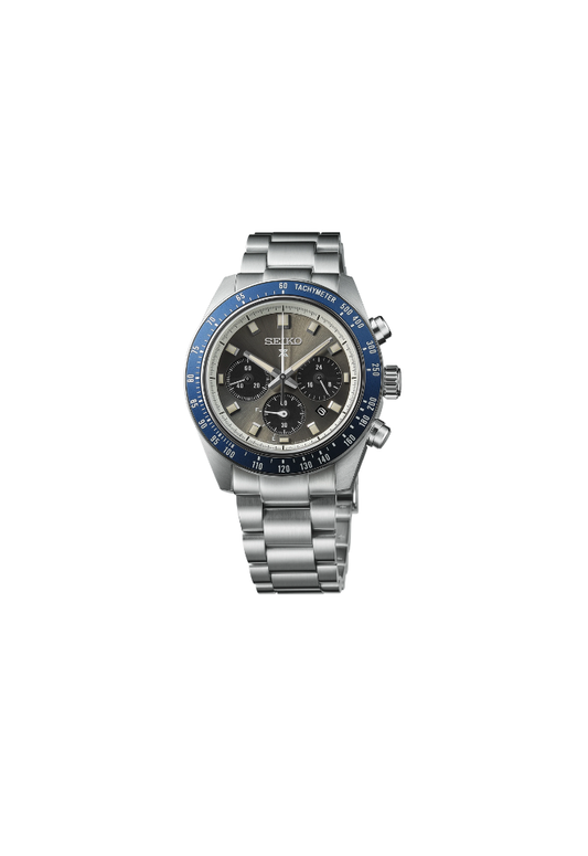 Seiko Prospex Speedtimer Solar Chronograph SSC939P1 – Orologio quarzo solare grigio e blu 41,4mm acciaio con vetro zaffiro