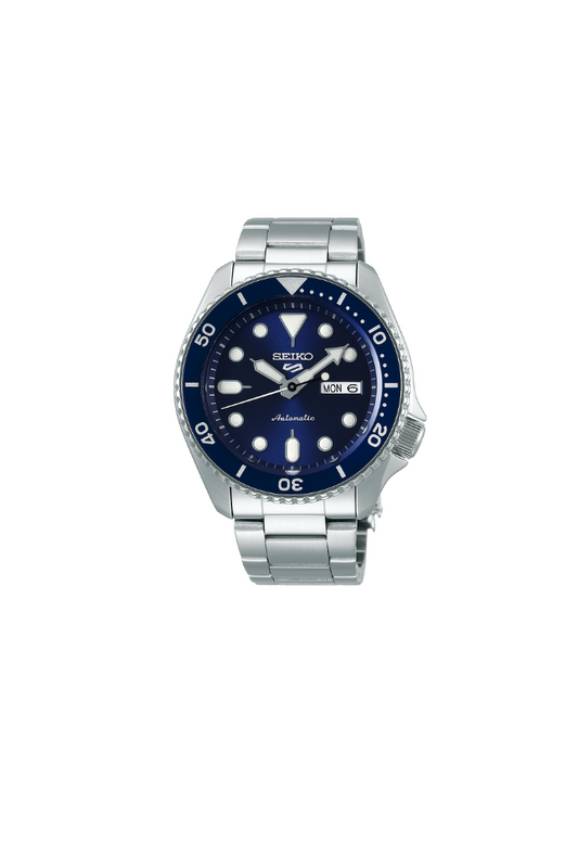 Seiko 5 Sports SRPD51K1 – Automatico, quadrante blu, cassa 42,5mm in acciaio, lunetta blu, movimento 4R36

