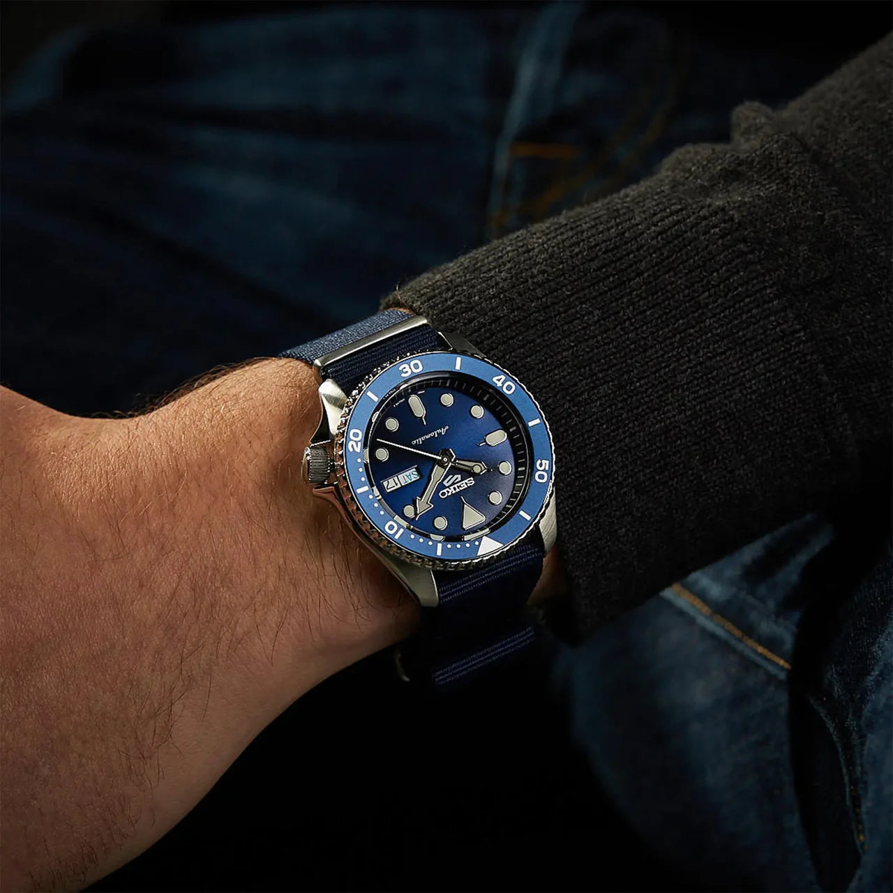 Seiko SRPD51K2 automatico blu 42,5mm acciaio calibro 4R36 cinturino nylon diver