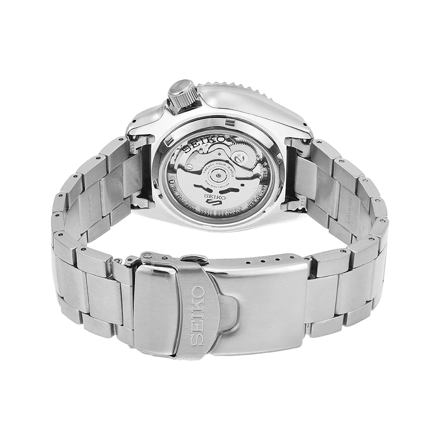 Seiko SRPD57K1 automatico nero acciaio 42,5mm quadrante sunburst day date calibro 4R36