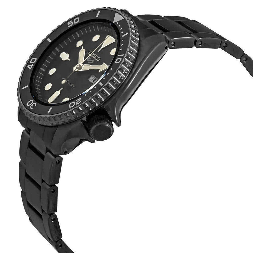 Seiko 5 Sports SRPD65K1 – Automatico, quadrante nero, cassa nera PVD 42,5mm, lunetta nera, movimento 4R36

