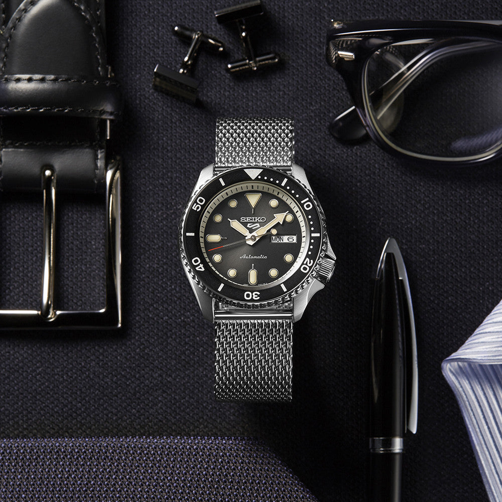 Seiko SRPD73K1 orologio automatico 42,5mm quadrante nero acciaio Seiko 5 Sports Cod SRPD73K1