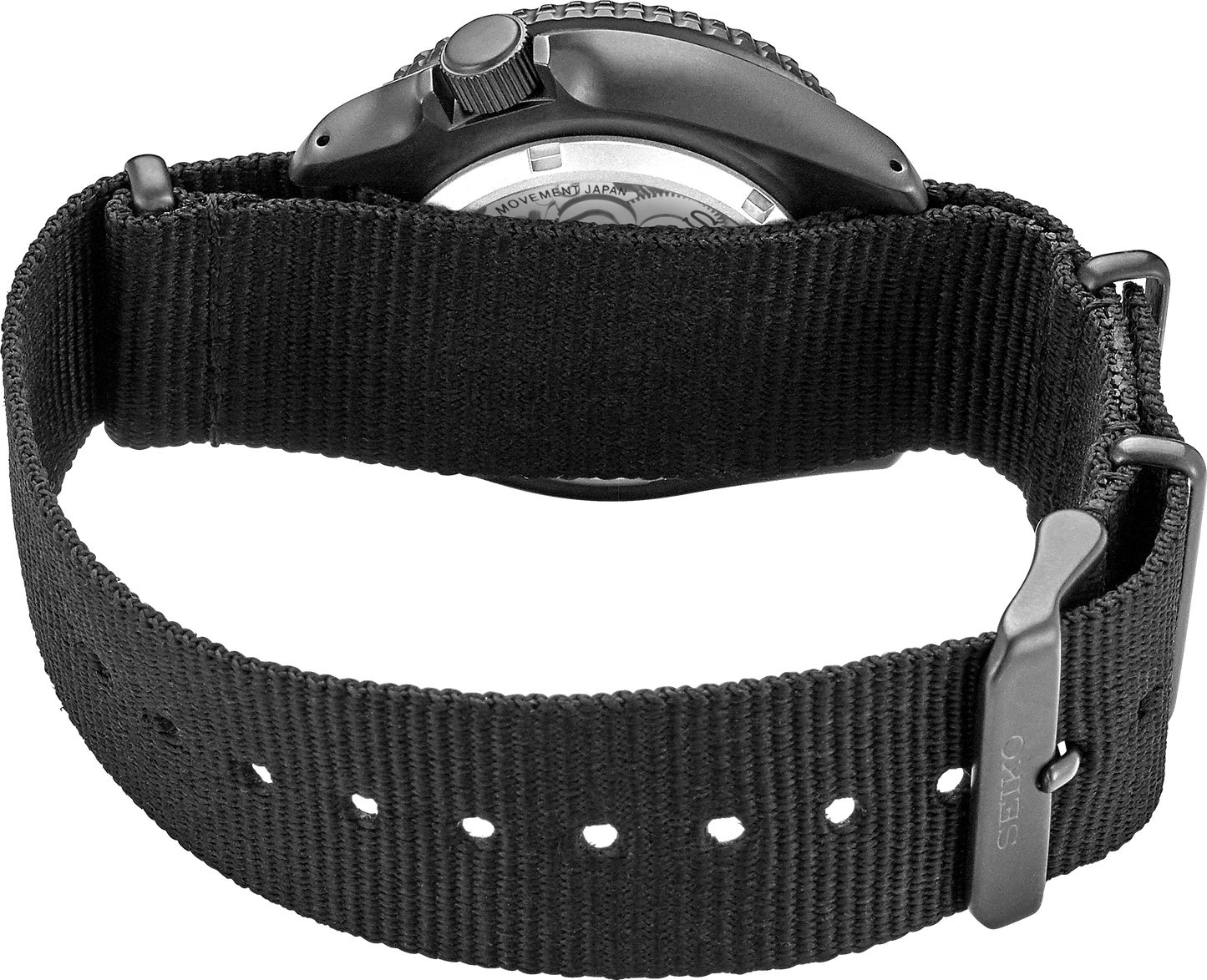 Seiko SRPD79K1 automatico nero hard coating 42,5mm quadrante nero calibro 4R36 nylon