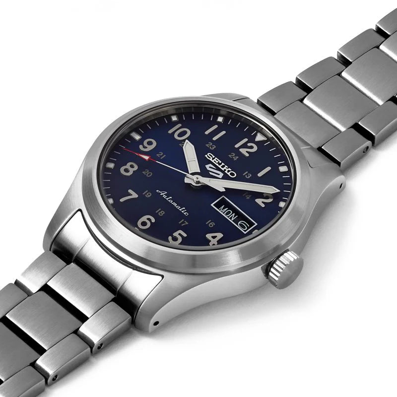 Seiko SRPG29K1 automatico quadrante blu 39.4 mm acciaio stile pilot movimento 4R36 uomo
