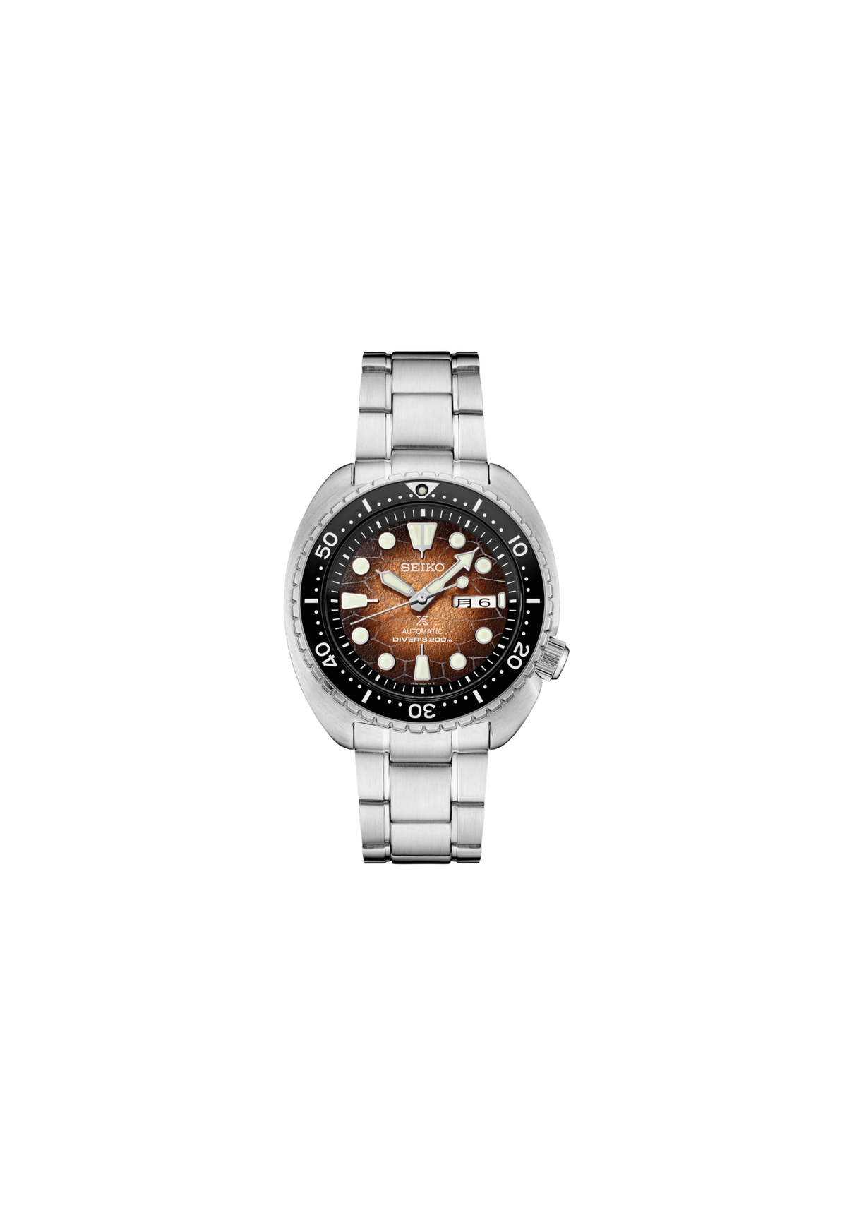 Seiko SRPH55 Prospex Turtle automatico 45 mm con cassa in acciaio inossidabile e vetro zaffiro.