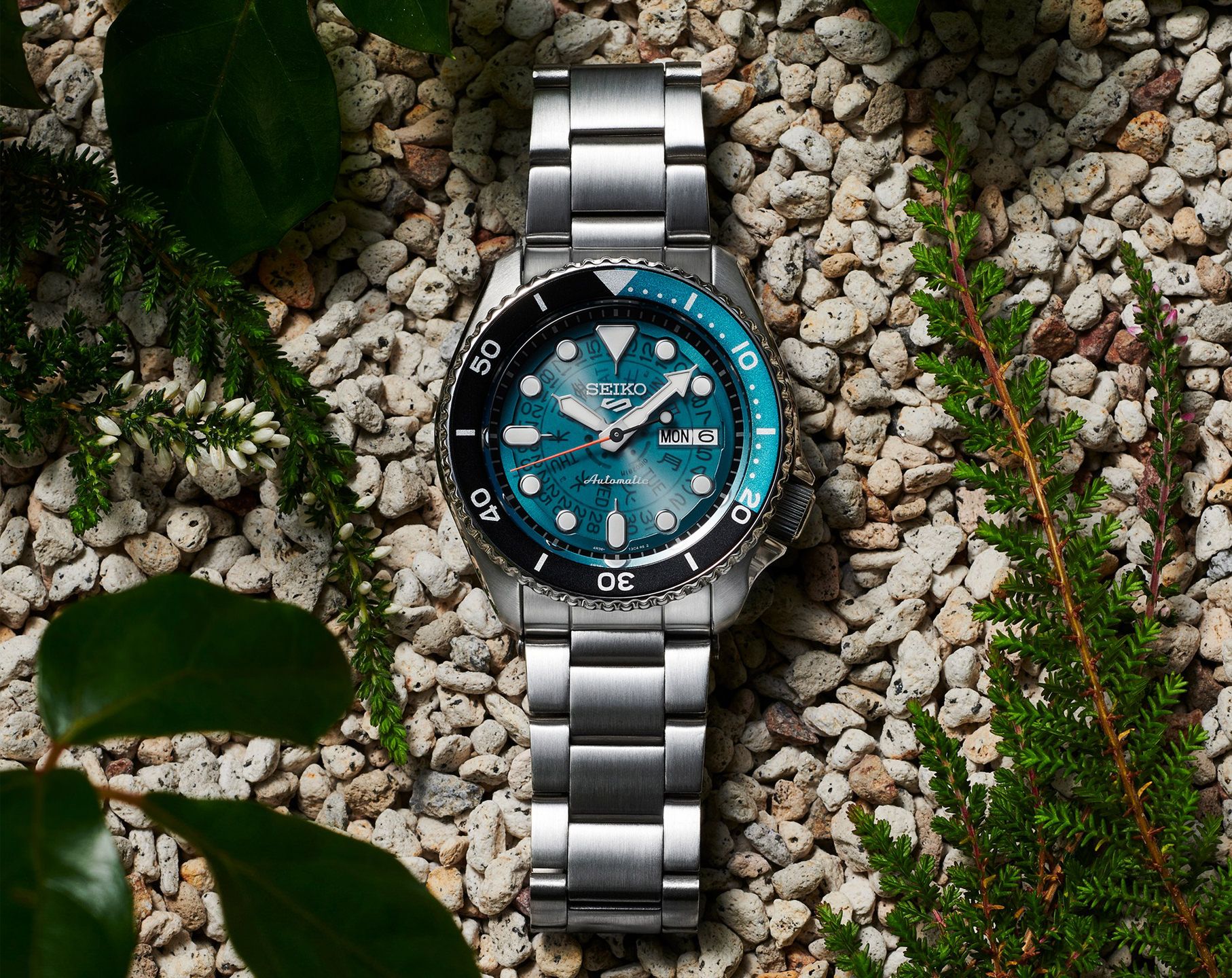 Seiko SRPJ45 automatico 42,5mm acciaio quadrante trasparente calibro 4R36 giorno data a vista