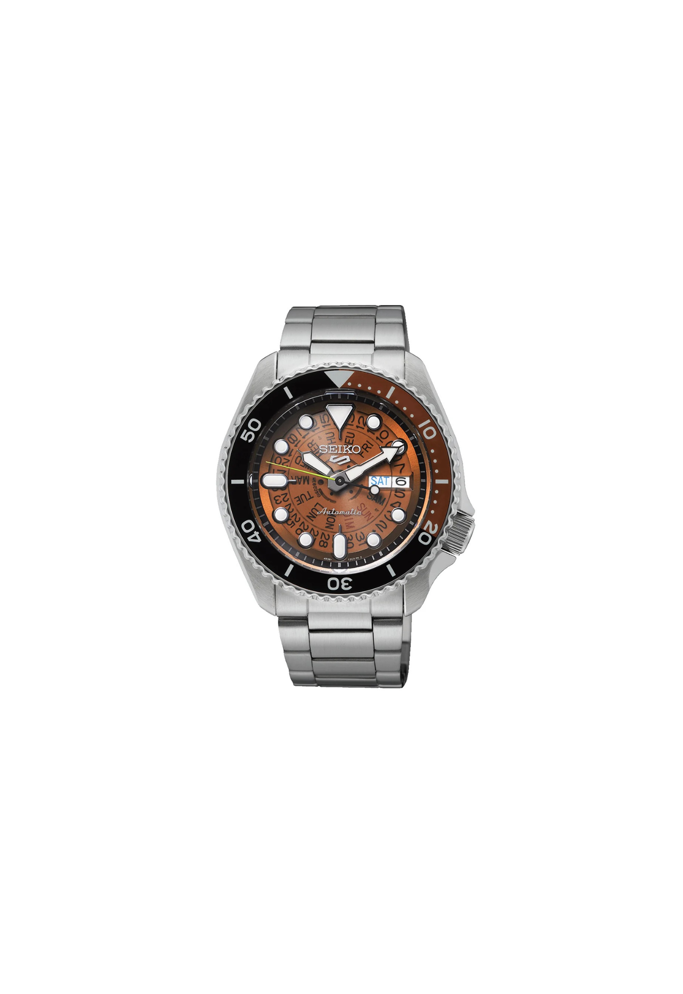 Seiko SRPJ47K1 automatico arancione 42,5mm acciaio calibro 4R36 diver
