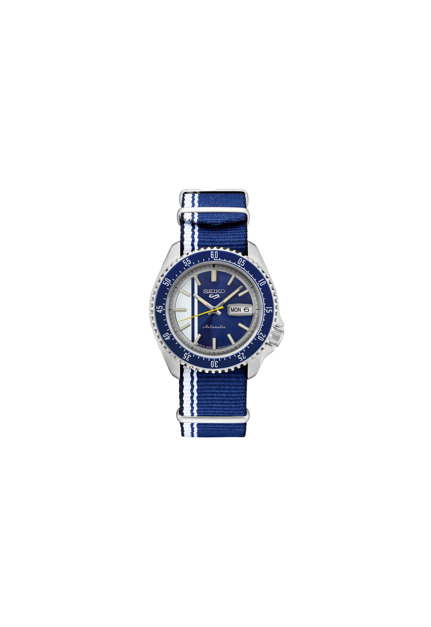 Seiko SRPK69 automatico 42,5mm quadrante blu righe racing nylon Seiko 5 Sports U.S Special Edition