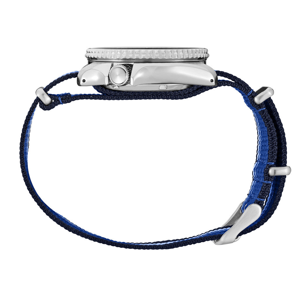 Seiko SRPK69 automatico 42,5mm quadrante blu righe racing nylon Seiko 5 Sports U.S Special Edition